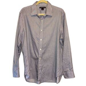 Michael Kors cotton classic men’s stripe dress shirt